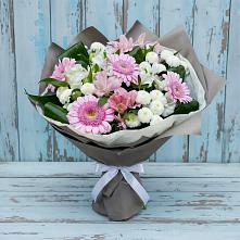 Букет цветов из:  Герберы, Альстромерии и Хризантемы в Натухаевской
