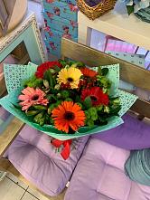Букет цветов из:  Герберы, Хризантемы и Альстромерии #REPLACE_PRED# Натухаевской