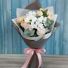 Букет цветов из:  Хризантемы и Розы в Натухаевской
