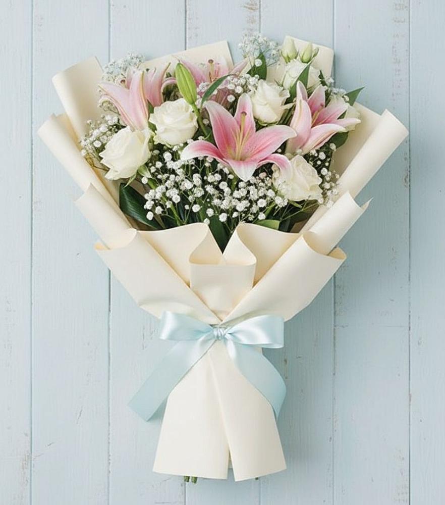 Букет цветов из: Лилии в Натухаевской