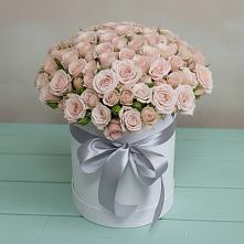 Цветочная композиция из Розы в шляпной коробке #REPLACE_PRED# Натухаевской