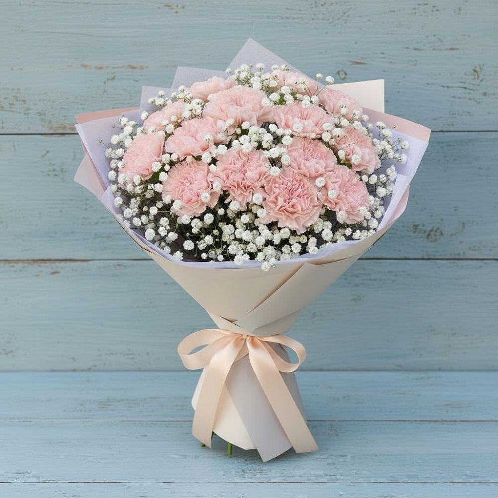 Букет цветов из: Гвоздики в Натухаевской