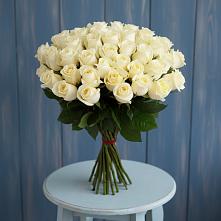 Букет 51 Белая роза Эдлесс Лав #REPLACE_PRED# Натухаевской