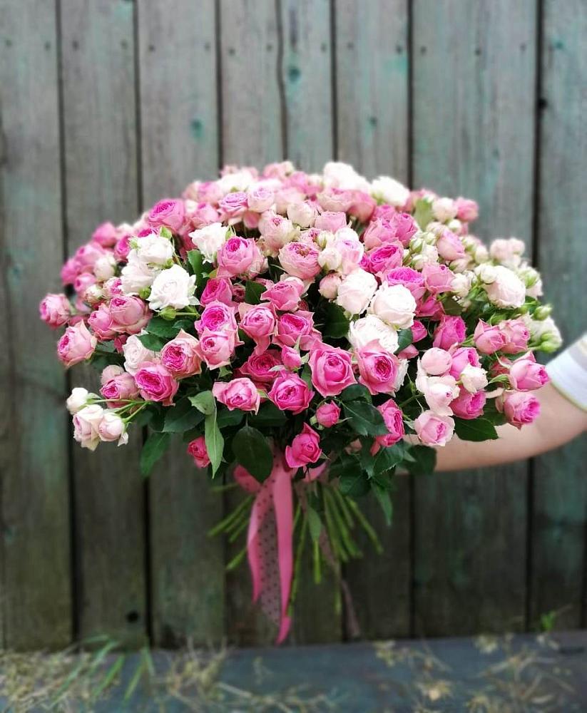 Букет Розовые кустовые розы Натали и Лав Лидия в Натухаевской