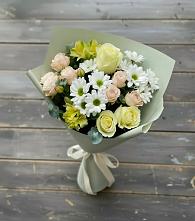 Букет цветов из:  Альстромерии, Розы и Хризантемы в Натухаевской