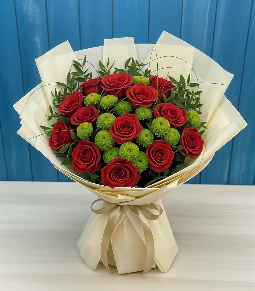 Букет цветов из: Розы и Хризантемы в Натухаевской