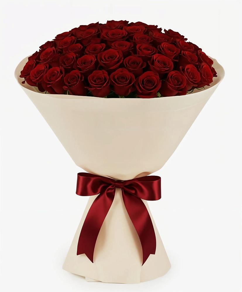 Букет 101 Бордовая роза Блэк Бакарра в Натухаевской