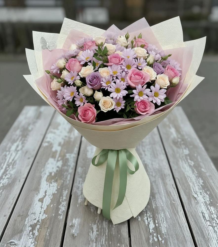 Букет цветов из: Розы и Хризантемы в Натухаевской